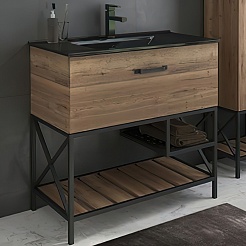 Comforty Мебель для ванной Бредфорд 90 дуб темный – фотография-6